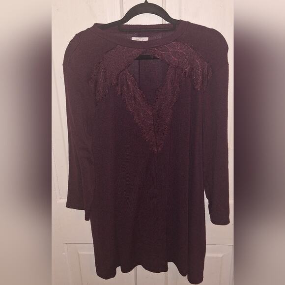 Maurice's Plum Women's Size 1X Long Sleeve Sweater Feminine Fall - Picture 1 of 5